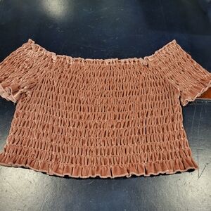 Off The Shoulder Velvet Top